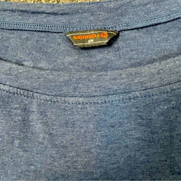 Merrell Dress SZ S/P Blue Long Sleeve T-Shirt Style w/ Pockets Stretchy Gorpcore - Picture 3 of 7